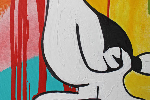Gemälde Acrylbild snoopy woodstock Original popart streetart painting Leinwand Keilrahmen