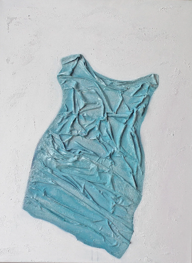 Gemälde Acryl Leinwand abstrakte Malerei Original painting Kleid Struktur Frauen canvas art