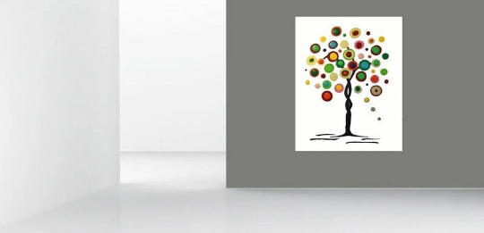 Gemälde Acryl Leinwand abstrakte Malerei Original painting Baum tree canvas art