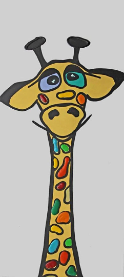 abstract painting Malerei Gemälde Acryl Leinwand Original Keilrahmen Unikat Giraffe