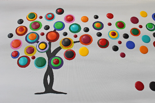 Gemälde Acryl Leinwand abstrakte Malerei Original painting Baum tree canvas art