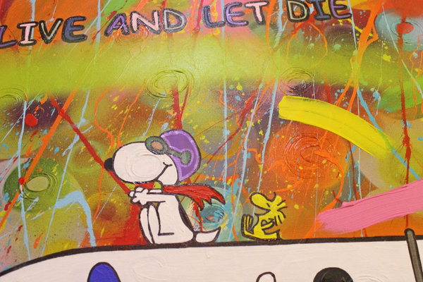 Gemälde Acrylbild Malerei Donald peanuts snoopy micky Original pop art street art Leinwand homer