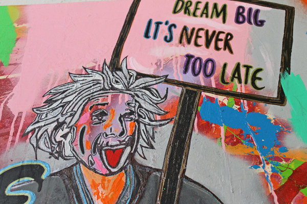 Gemälde Acrylbild Malerei Einstein snoopy woodstock Original pop art street art Leinwand
