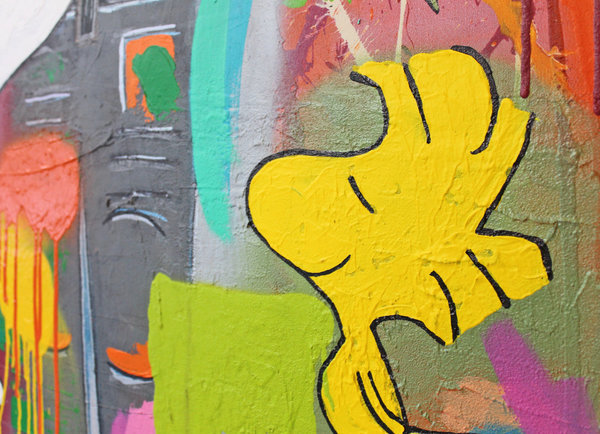 Gemälde Acrylbild Malerei Einstein snoopy woodstock Original pop art street art Leinwand